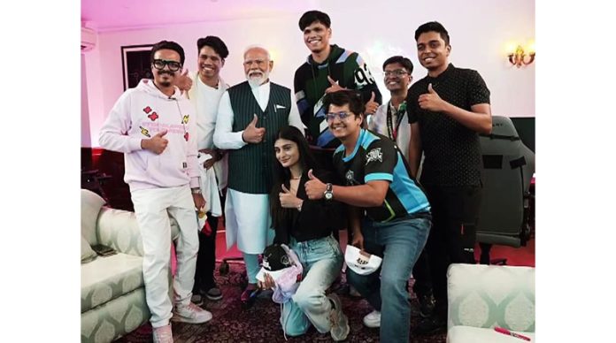 PM Modi during his interaction with top Indian gamers PM Modi during his interaction with top Indian gamers