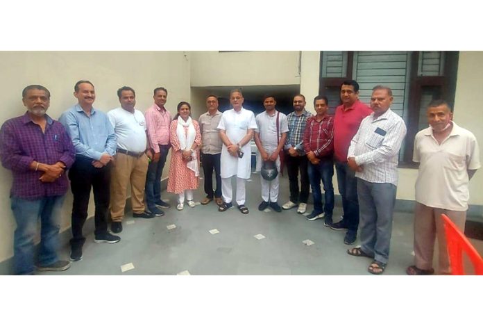 Senior BJP leader and former DyCM, Kavinder Gupta during a party programme in Jammu on Saturday.