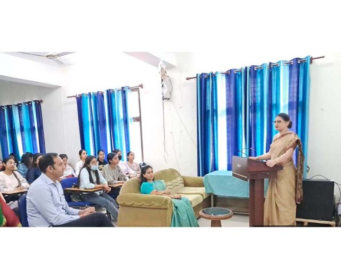 Prof Satnam Kour underscoring significance of therapy and treatment for mental health.