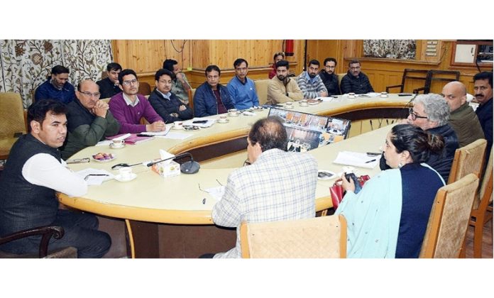 Div Com Kashmir chairing a meeting on Monday. Div Com Kashmir chairing a meeting on Monday.
