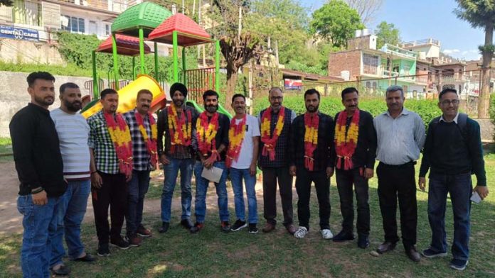 Newly elected office bearers of Journalists Association Poonch.