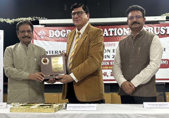 Th Gulchain Singh Charak presenting memento to the guest speaker. Th Gulchain Singh Charak presenting memento to the guest speaker.