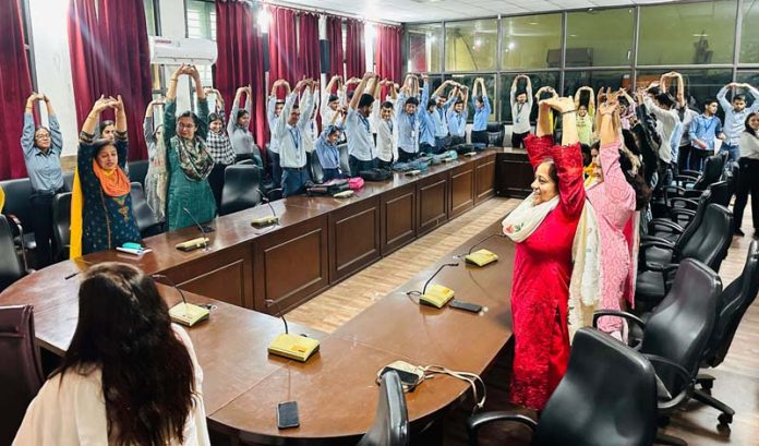 Students and staff of Government Polytechnic Jammu attending seminar on Stress Management. Students and staff of Government Polytechnic Jammu attending seminar on Stress Management.