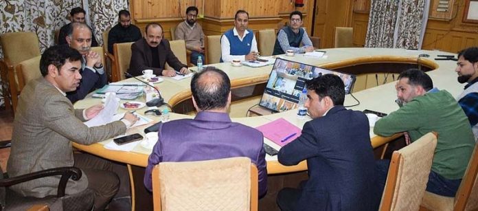 Div Com Kashmir chairing meeting on Thursday.