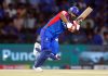 Rishabh Pant playing a shot during a match against GT at New Delhi on Wednesday.