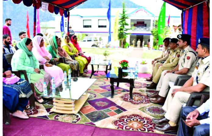 DIG DKR Range, Shridhar Patil chairing a meeting in Kishtwar on Thursday.