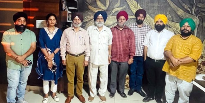 Punjabi Sahitya Manch members during meeting in Kathua.