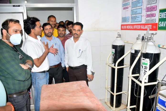 DDC Rajouri inspecting development works in Kalakote. DDC Rajouri inspecting development works in Kalakote.