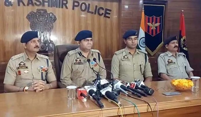 SSP Jammu Dr Vinod Kumar addressing media persons in Jammu on Wednesday. SSP Jammu Dr Vinod Kumar addressing media persons in Jammu on Wednesday.