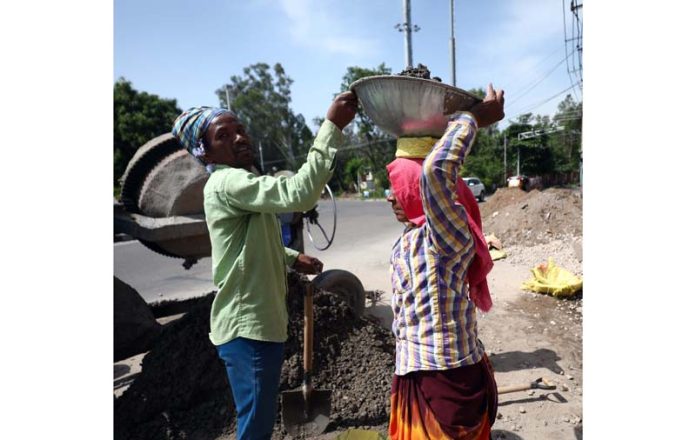 No relief from work even on Labour Day. -Excelsior/Rakesh
