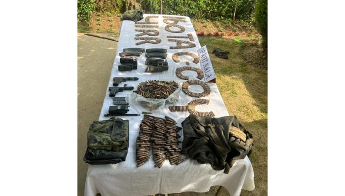 Arms and ammunition recovered in Kupwara. Arms and ammunition recovered in Kupwara.