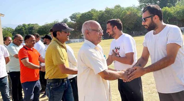 Guests interacting with players before a match at DPS Ground, Udhampur. Guests interacting with players before a match at DPS Ground, Udhampur.