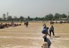 Players in action during a Kho Kho match despite scorching heat in Samba on Wednesday.