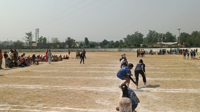 Players in action during a Kho Kho match despite scorching heat in Samba on Wednesday. Players in action during a Kho Kho match despite scorching heat in Samba on Wednesday.