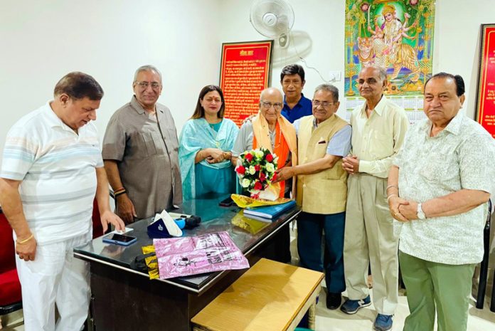 BJP leaders during a function at Jammu on Wednesday BJP leaders during a function at Jammu on Wednesday