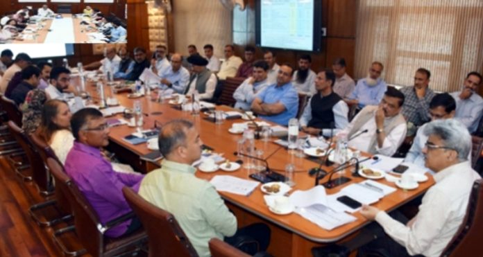 Chief Secretary Atal Dulloo chairing a meeting on Tuesday. Chief Secretary Atal Dulloo chairing a meeting on Tuesday.