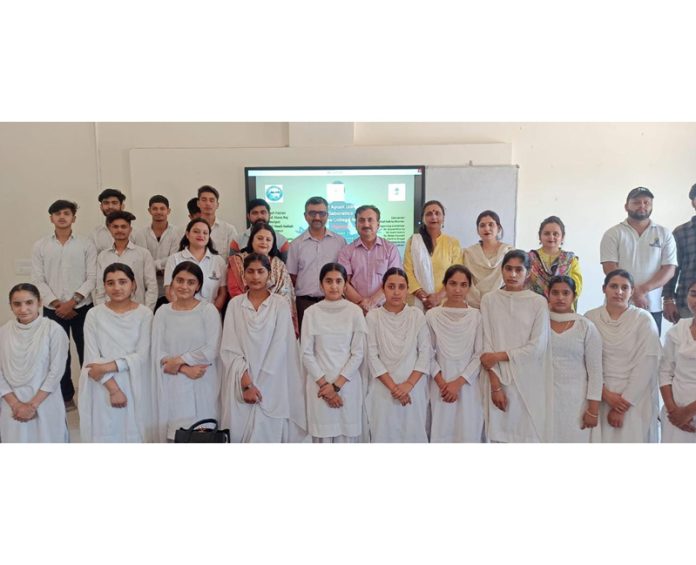 GDC faculty & students during a programme on Yoga on Friday.