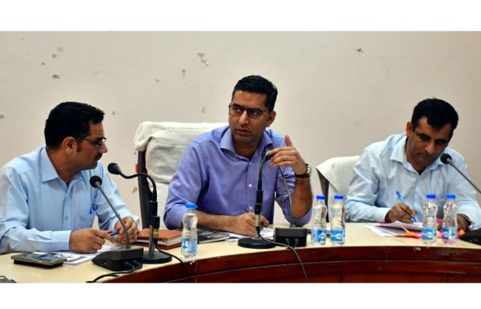 Secretary RDD&PR Dr. Shahid Iqbal Choudhary chairing a meeting on Thursday. Secretary RDD&PR Dr. Shahid Iqbal Choudhary chairing a meeting on Thursday.
