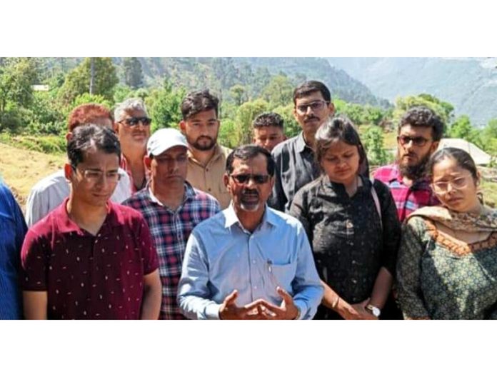 NDMA team during survey at Pernote area in Ramban.