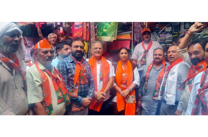 BJP leader Kavinder Gupta during election campaigning in Gurdaspur Punjab on Thursday. BJP leader Kavinder Gupta during election campaigning in Gurdaspur Punjab on Thursday.