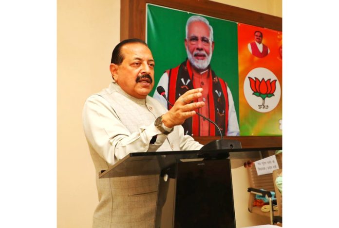 Union Minister Dr. Jitendra Singh speaking during the BJP election campaign at Kolkata. Union Minister Dr. Jitendra Singh speaking during the BJP election campaign at Kolkata.