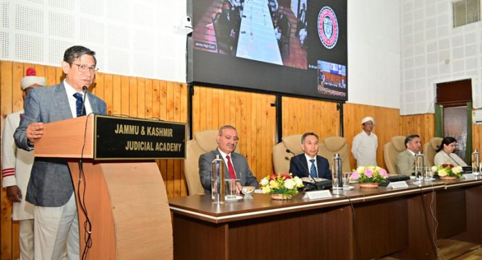 Chief Justice N Kotiswar Singh addressing newly selected Civil Judges.
