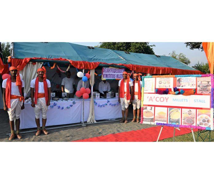Products on display during Millets Fair at STC BSF.