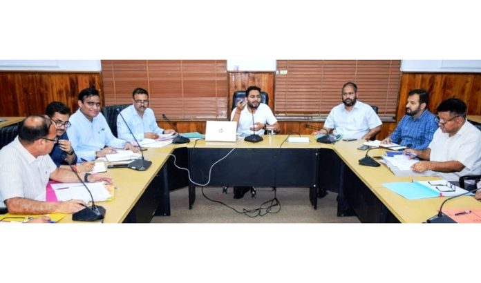 DC Sachin Kumar Vaishya chairing a meeting. DC Sachin Kumar Vaishya chairing a meeting.