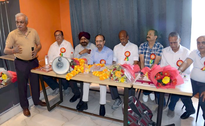 Members of GIRA addressing a press conference in Jammu on Sunday. Members of GIRA addressing a press conference in Jammu on Sunday.