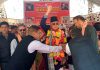 NC president Dr Farooq Abdullah during a rally.