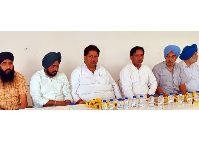 JKPCC working president Raman Bhalla addressing party workers meeting in Jammu South. JKPCC working president Raman Bhalla addressing party workers meeting in Jammu South.