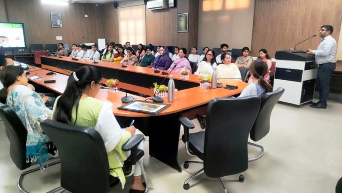Deputy Commissioner Samba Abhishek Sharma addressing during inaugural event of Gyan Vatika- Book Reading Club at Samba College on Friday. Deputy Commissioner Samba Abhishek Sharma addressing during inaugural event of Gyan Vatika- Book Reading Club at Samba College on Friday.