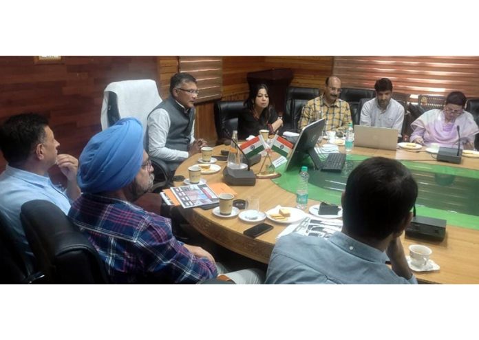 Principal Secretary APD Shailendra Kumar chairing a meeting.