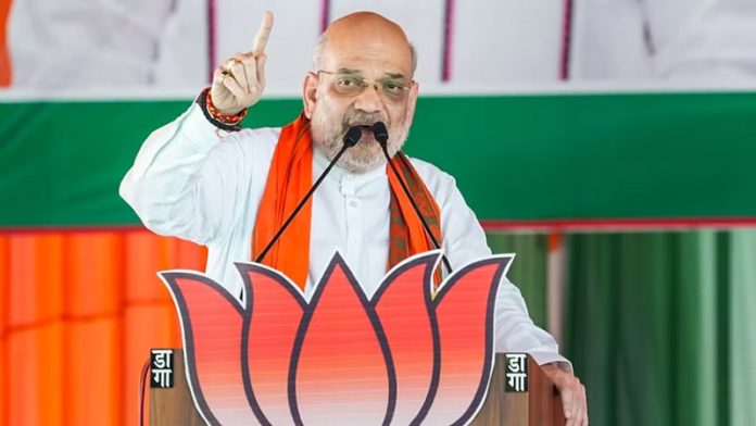 Union Minister and BJP leader Amit Shah addressing public rally at Karnataka on Friday. Union Minister and BJP leader Amit Shah addressing public rally at Karnataka on Friday.