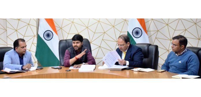 DC Kishtwar chairing a meeting.