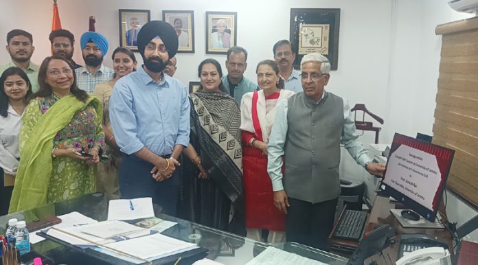 JU Vice-Chancellor Prof Umesh Rai and others at the launch of Digital Governance with Samarth ERP implementation. JU Vice-Chancellor Prof Umesh Rai and others at the launch of Digital Governance with Samarth ERP implementation.