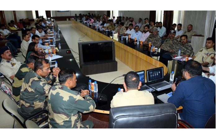 Officers of district administration Poonch during a meeting on Thursday. Officers of district administration Poonch during a meeting on Thursday.
