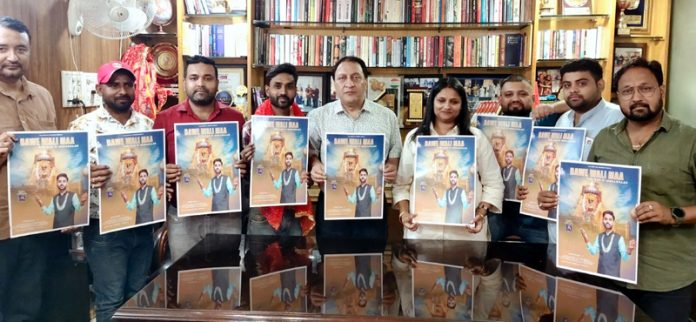 Dignitaries during the release of a devotional song album at Jammu on Tuesday. Dignitaries during the release of a devotional song album at Jammu on Tuesday.
