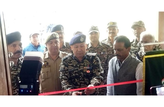CRPF Commandant inaugurating free medical camp at Kud. CRPF Commandant inaugurating free medical camp at Kud.