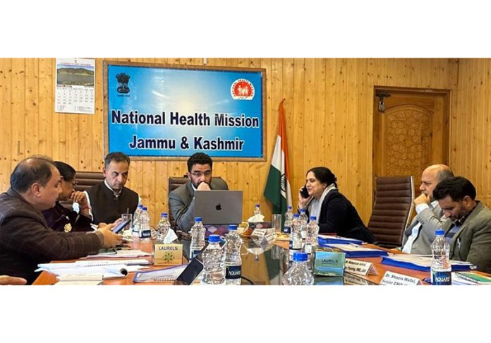 Secretary H&ME Dr Syed Abid Rasheed Shah chairing a meeting on Wednesday. Secretary H&ME Dr Syed Abid Rasheed Shah chairing a meeting on Wednesday.