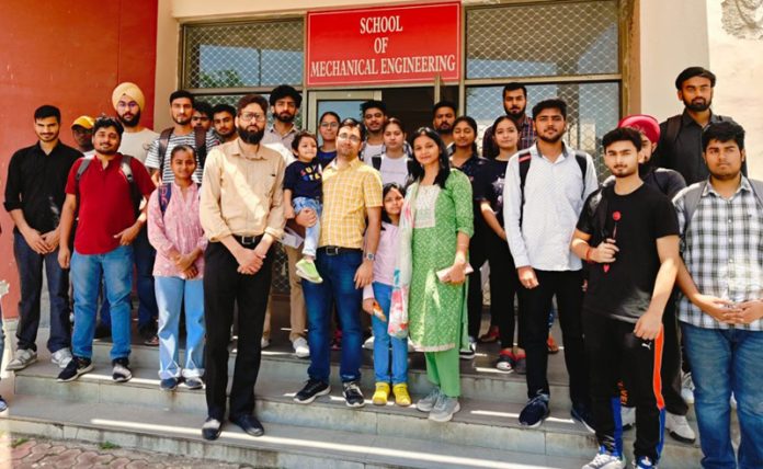 SMVDU alumnus Deepak Sharma with students during visit to the university. SMVDU alumnus Deepak Sharma with students during visit to the university.