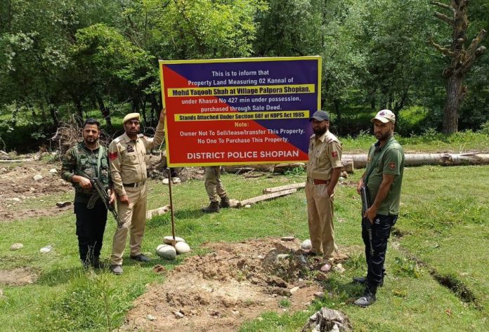 Police Attaches Illegal Properties Worth Crores From Drug Peddlers In J&K's Shopian
