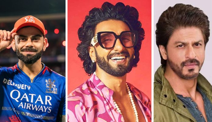 Virat Pips Ranveer To Become Most Valued Celebrity; SRK Jumps To Third Rank