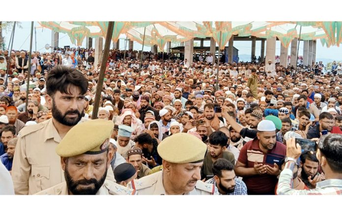 Huge gathering of devotees attending Urs of Sufi Saint, Baji Sahib in Rajouri.