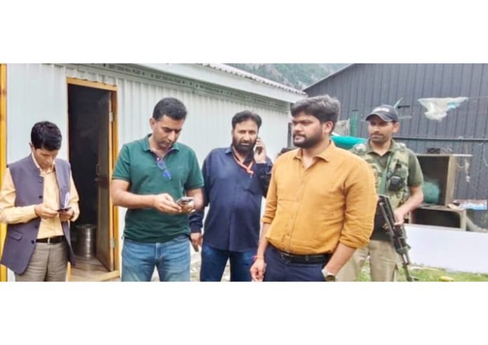 Dr Shahid Iqbal during visit to Baltal.