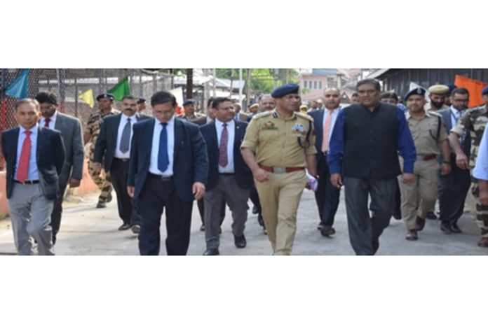 Justice Sanjiv Khanna, Judge, Supreme Court of India along with Justice N Kotiswar Singh during a visit to Central Jail Srinagar.