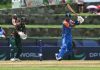 Hardik Pandya playing a shot during his 50 runs not out against Bangladesh.