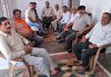 BSP leaders during a meeting at Jasrota, Kathua on Monday.