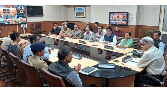 Chief Secretary Atal Dulloo chairing a meeting on Wednesday. Chief Secretary Atal Dulloo chairing a meeting on Wednesday.