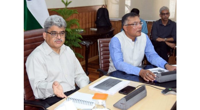 Chief Secretary Atal Dulloo chairing a meeting. Chief Secretary Atal Dulloo chairing a meeting.